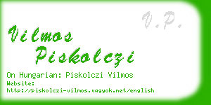 vilmos piskolczi business card